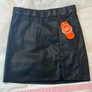 Walmart brand, wonder nation skirt, with the tags on, black leather skirt.